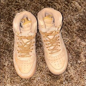 Nike AF1 high flax colorway 7Y kids or 8.5W